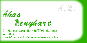 akos menyhart business card